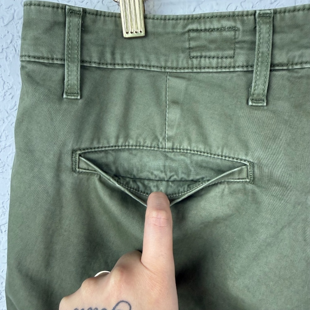 *AG Adriano Goldschmied Mens Wanderer Olive Green Slim Trouser Shorts 33R - Picture 10 of 14